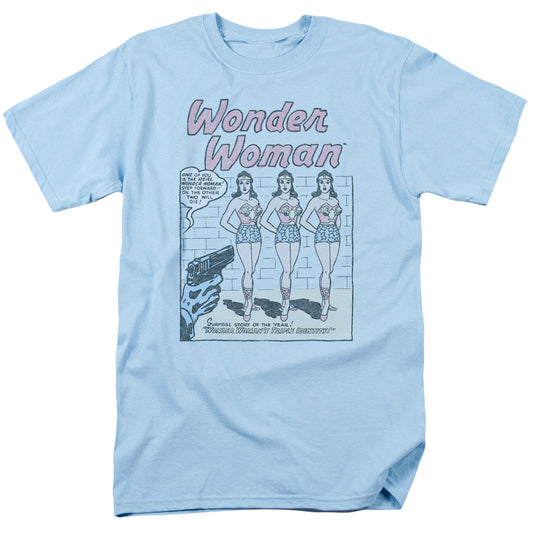 DC Comics Multiple Ww Mens T Shirt Light Blue