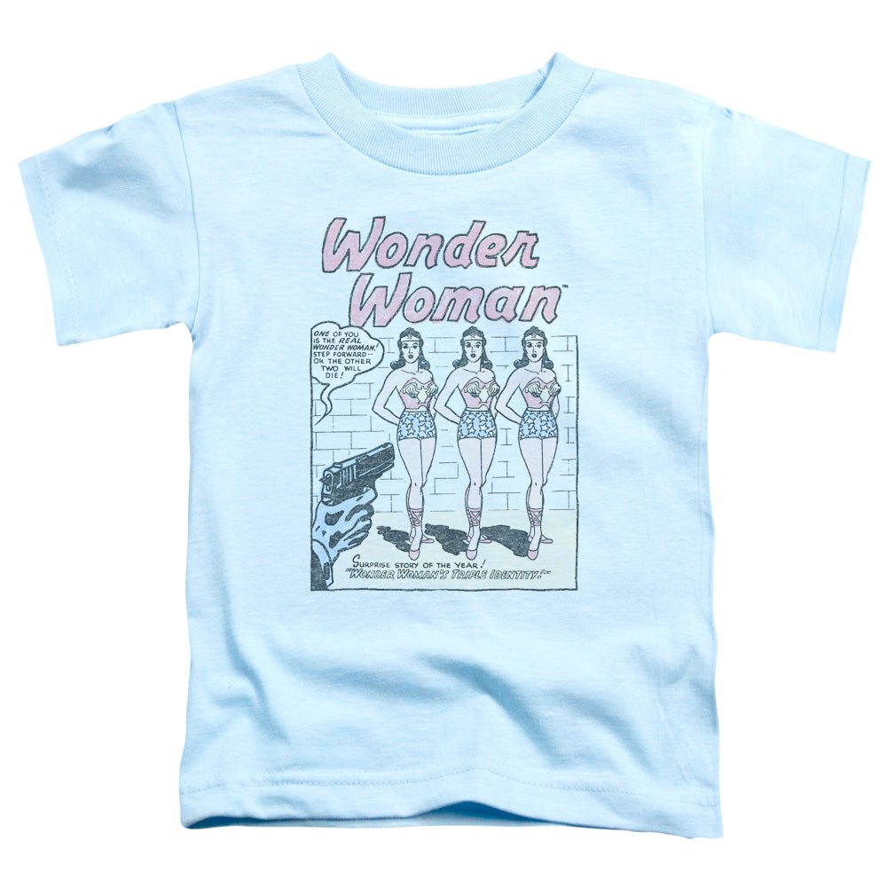 DC Comics Multiple Ww Toddler Kids Youth T Shirt Light Blue