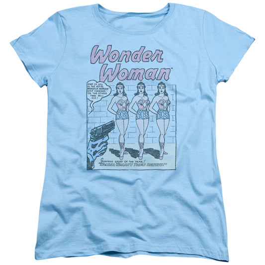 DC Comics Multiple Ww Womens T Shirt Light Blue