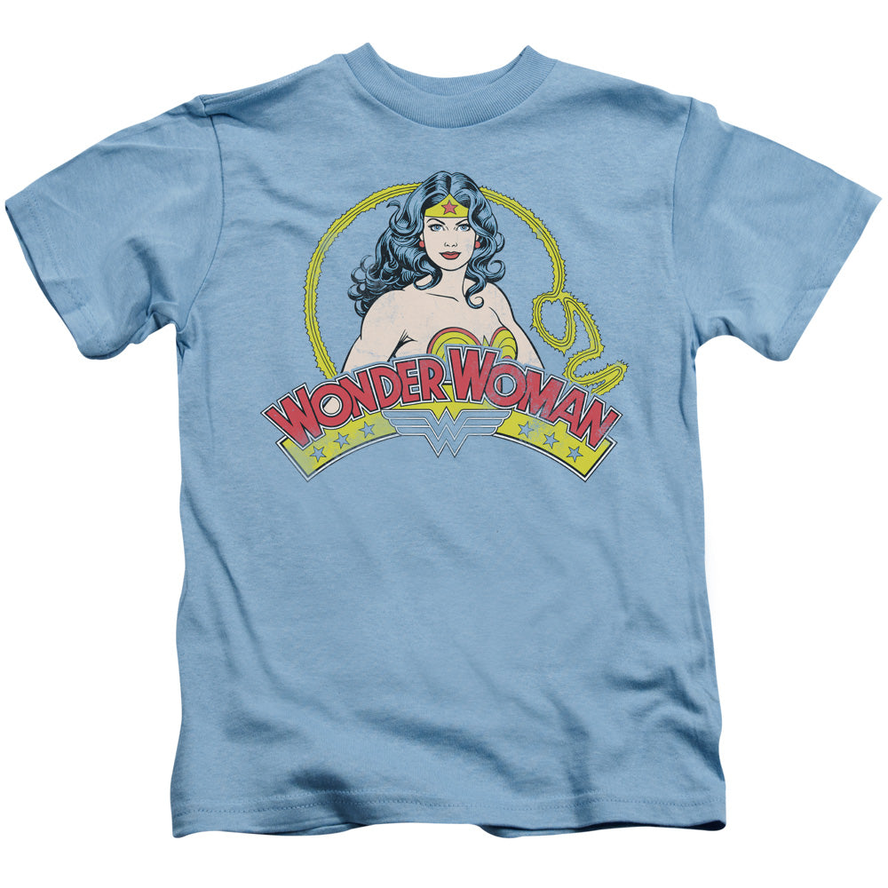 DC Comics Vintage Woman Juvenile Kids Youth T Shirt Carolina Blue 