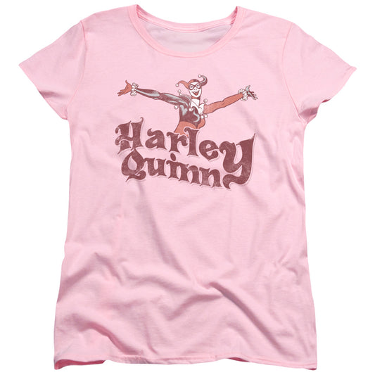 DC Comics Harley Hop Vintage Womens T Shirt Pink