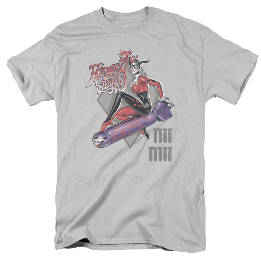 DC Comics Harleys the Bomb Mens T Shirt Silver