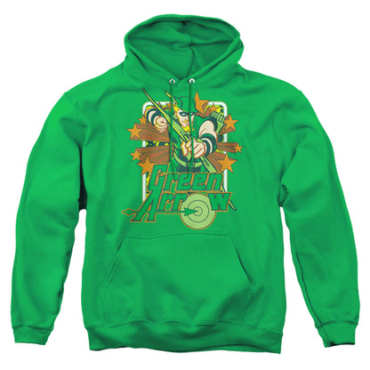 Dc Green Arrow Stars Mens Hoodie Kelly Green Officially Licensed