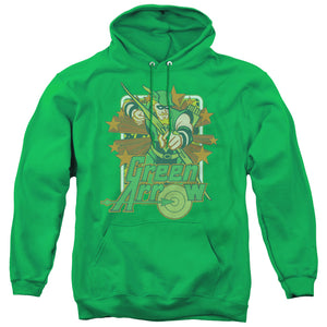 DC Comics Green Arrow Stars Mens Hoodie Kelly Green