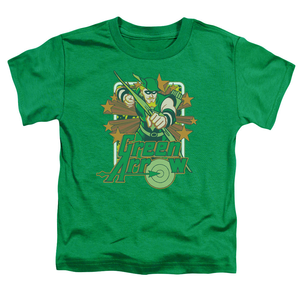 DC Comics Green Arrow Stars Toddler Kids Youth T Shirt Kelly Green