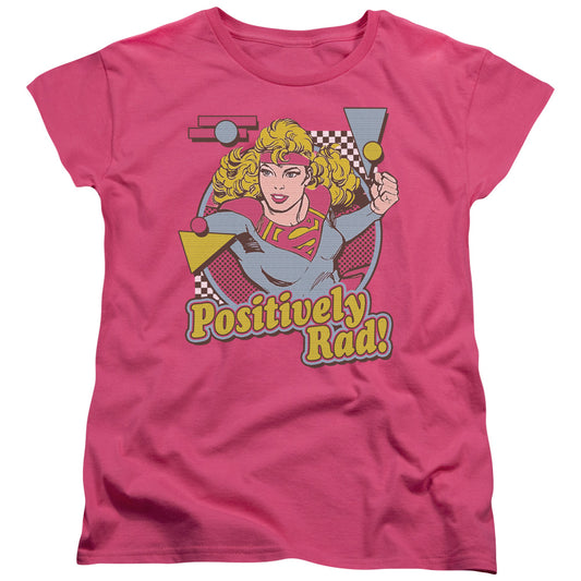 DC Comics Positively Rad Womens T Shirt Hot Pink