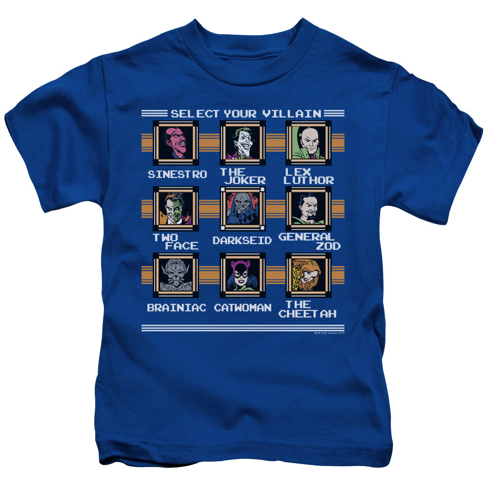 DC Comics Stage Select Juvenile Kids Youth T Shirt Royal Blue 