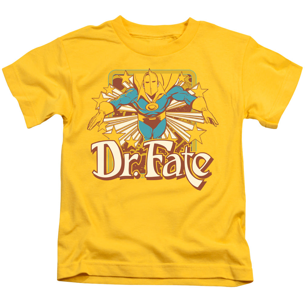 DC Comics Dr Fate Stars Juvenile Kids Youth T Shirt Yellow 