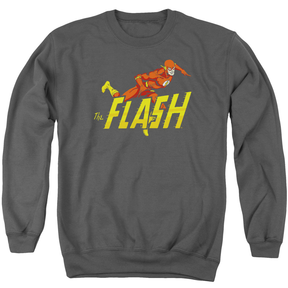 DC Comics Flash 8 Bit Flash Mens Crewneck Sweatshirt Black