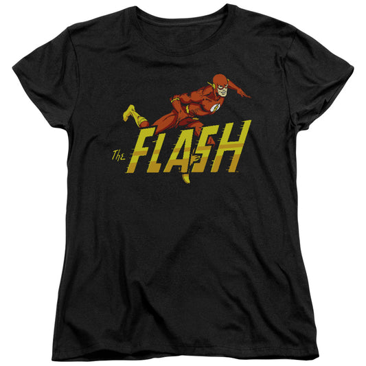 DC Comics Flash 8 Bit Flash Womens T Shirt Black