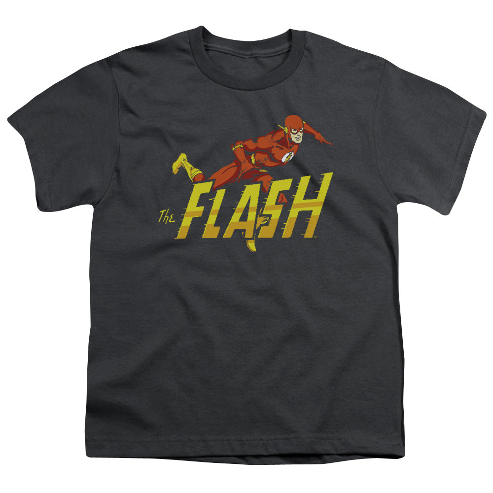 DC Comics Flash 8 Bit Flash Kids Youth T Shirt Black