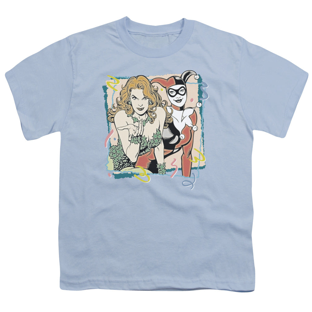 DC Comics Totally Harvey & Ivy Kids Youth T Shirt Light Blue