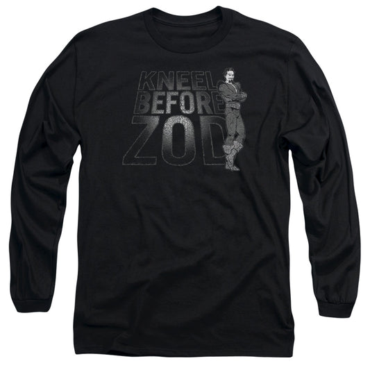 DC Comics Kneel Zod Mens Long Sleeve Shirt Black