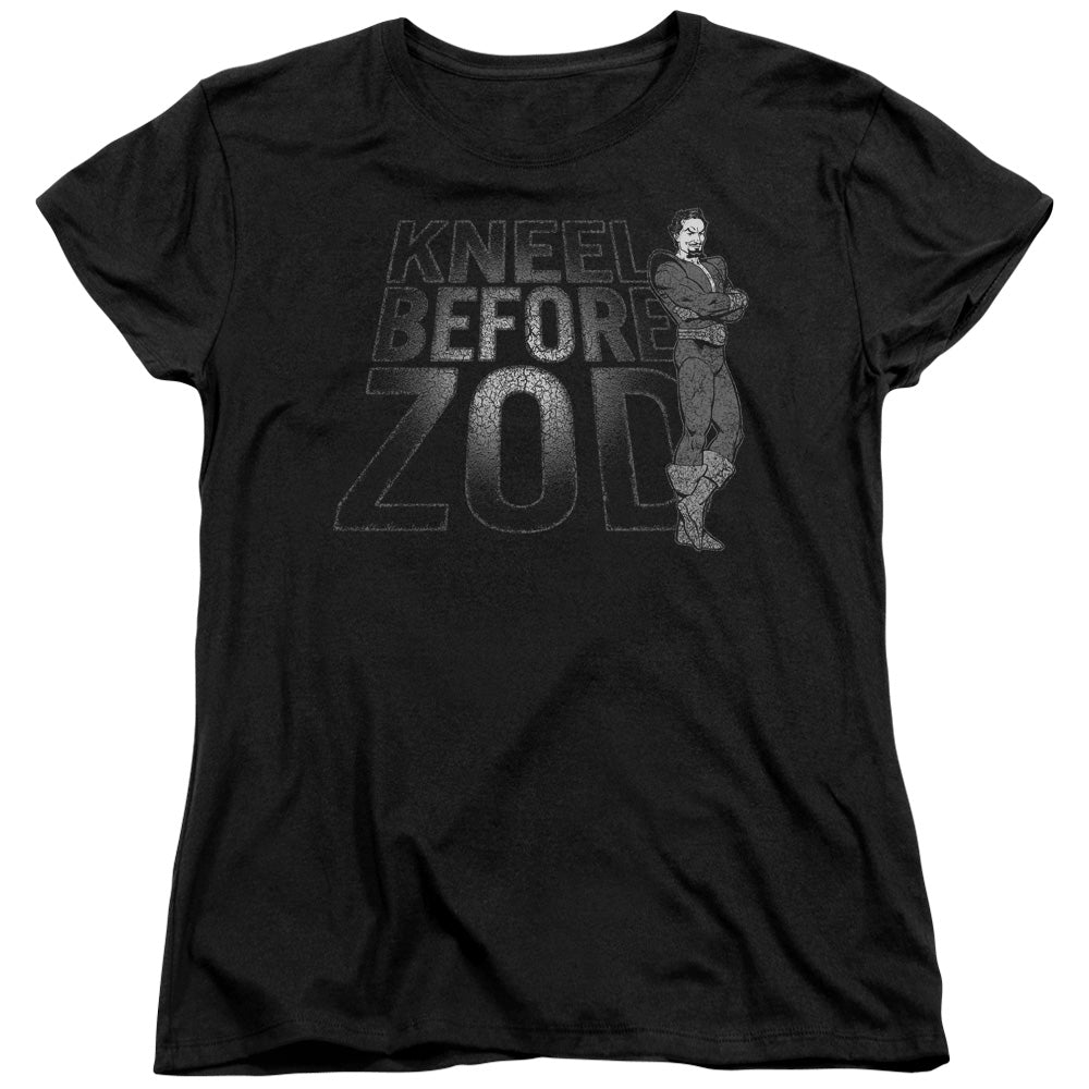 DC Comics Kneel Zod Womens T Shirt Black