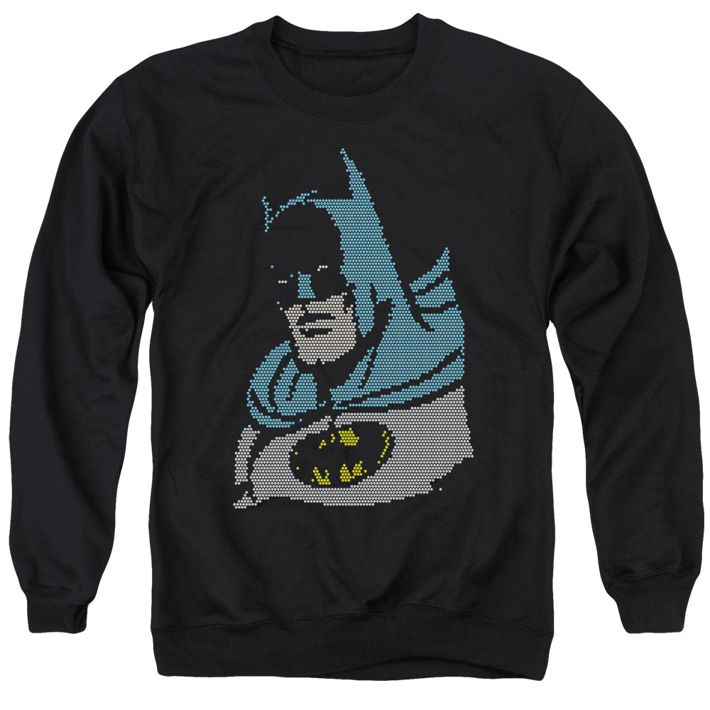 DC Comics Lite Brite Batman Mens Crewneck Sweatshirt Black