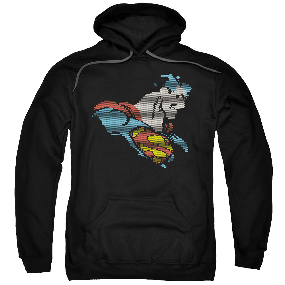 DC Comics Lite Brite Superman Mens Hoodie Black