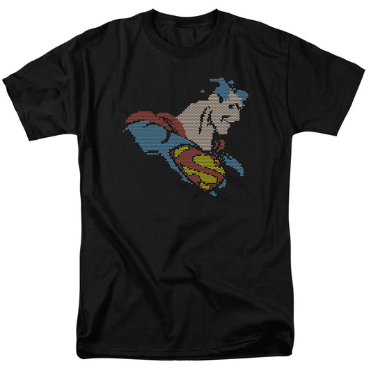 DC Comics Lite Brite Superman Mens T Shirt Black