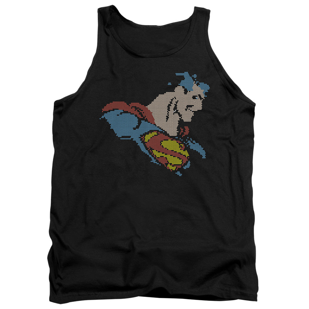 DC Comics Lite Brite Superman Mens Tank Top Shirt Black