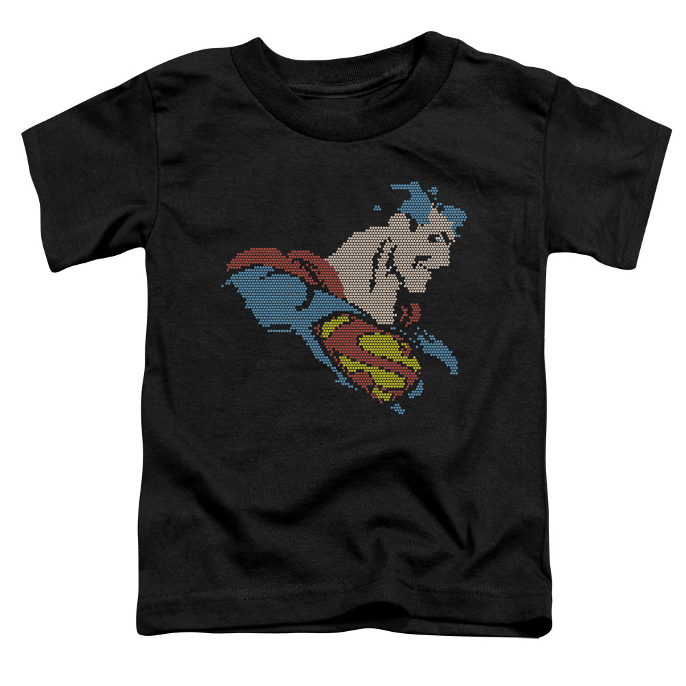 DC Comics Lite Brite Superman Toddler Kids Youth T Shirt Black