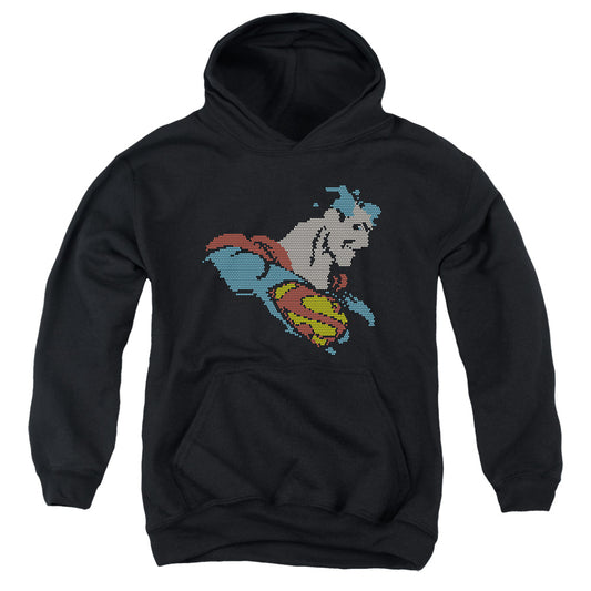 DC Comics Lite Brite Superman Kids Youth Hoodie Black