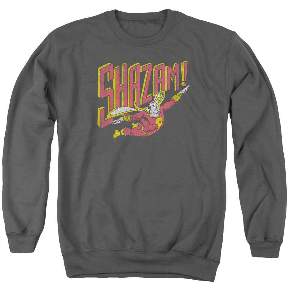 DC Comics Retro Marvel Mens Crewneck Sweatshirt Charcoal