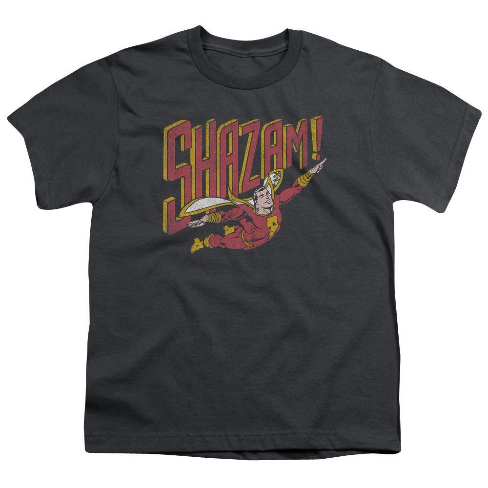 DC Comics Retro Marvel Kids Youth T Shirt Charcoal