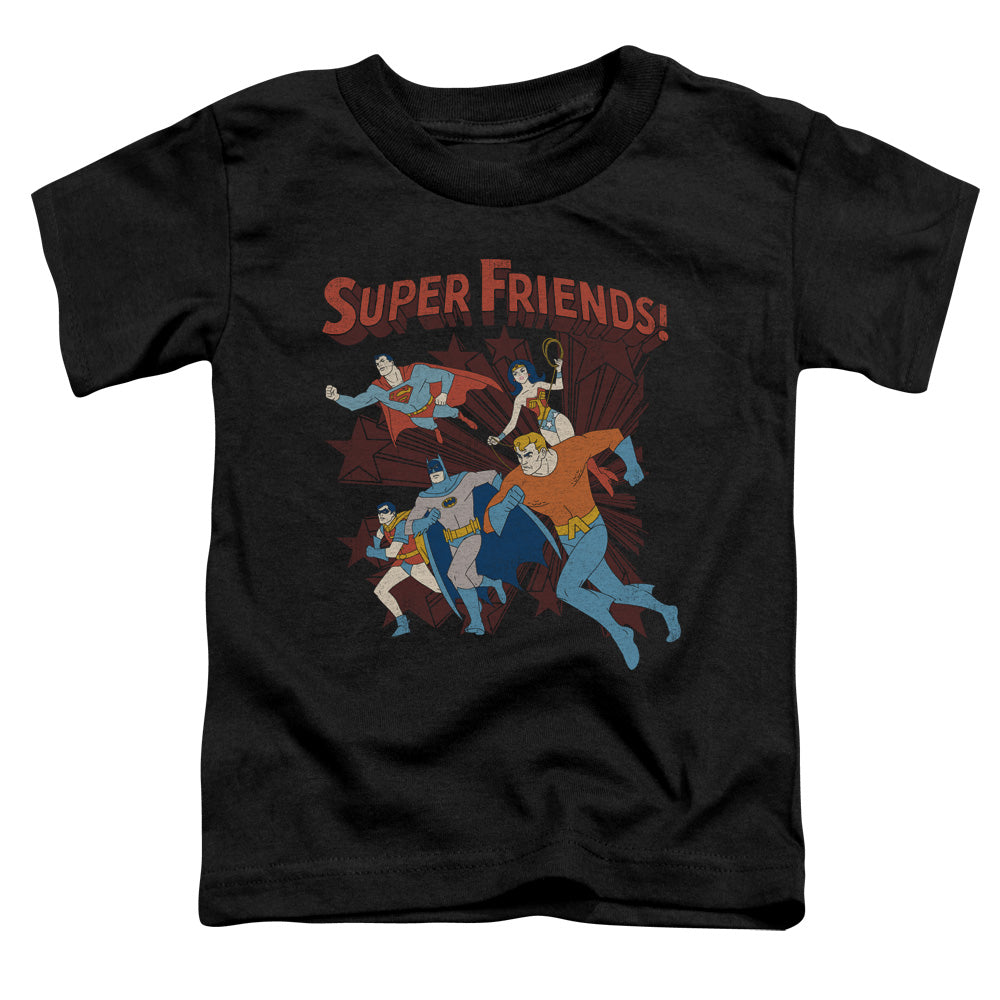 DC Comics Super Running Toddler Kids Youth T Shirt Black