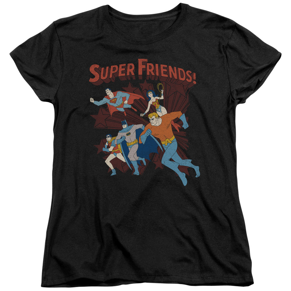 DC Comics Super Running Womens T Shirt Black