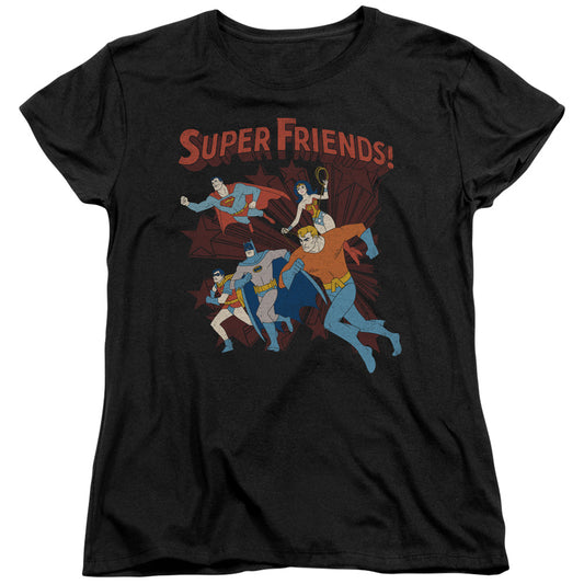 DC Comics Super Running Womens T Shirt Black