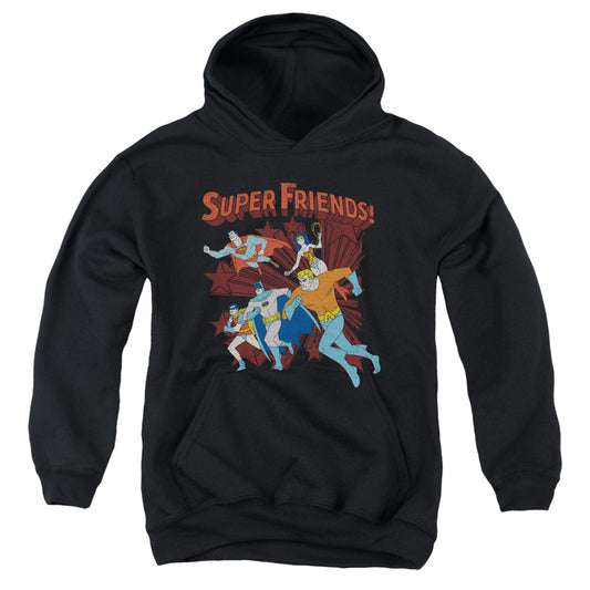 DC Comics Super Running Kids Youth Hoodie Black