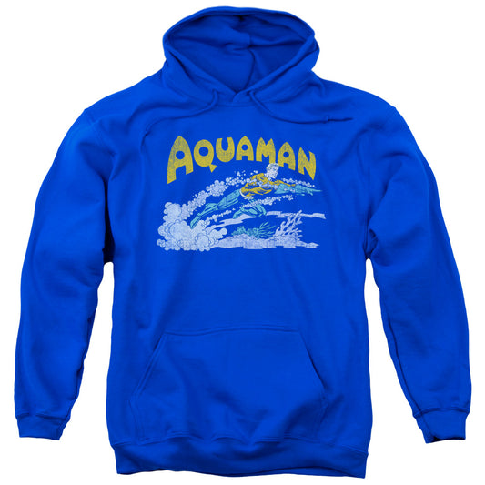 DC Comics Aqua Swim Mens Hoodie Royal Blue