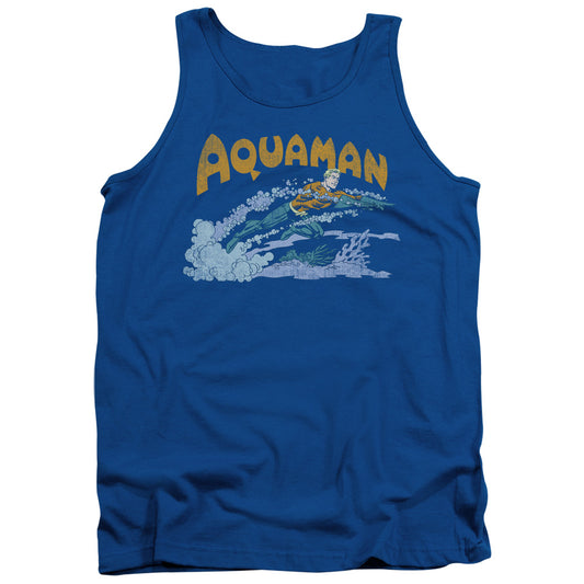 DC Comics Aqua Swim Mens Tank Top Shirt Royal Blue