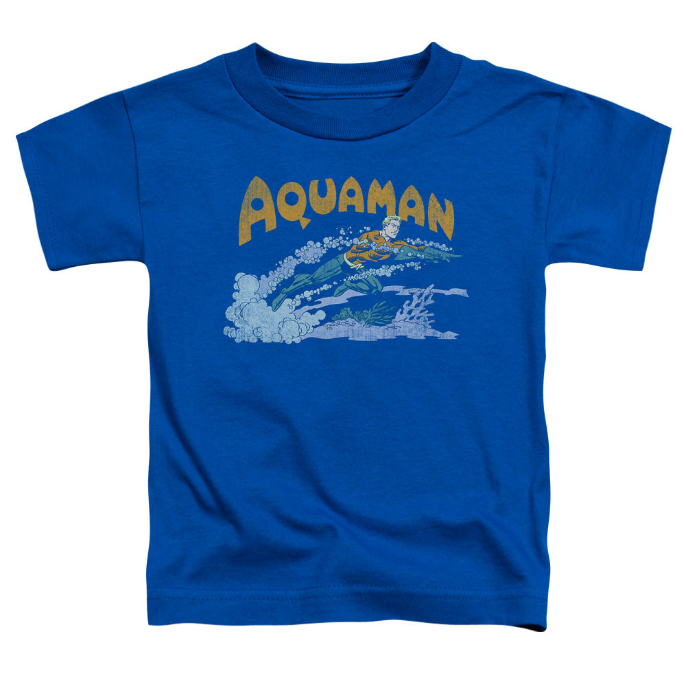 DC Comics Aqua Swim Toddler Kids Youth T Shirt Royal Blue