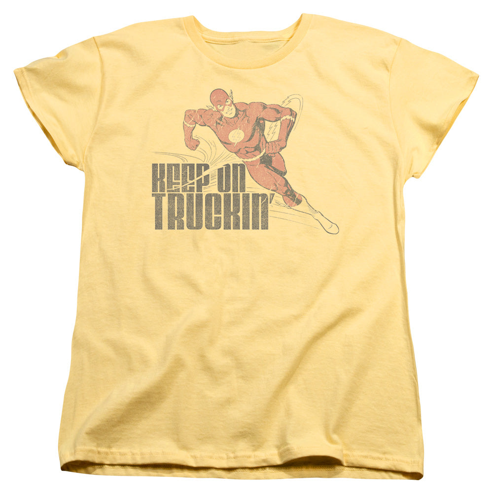 DC Comics Flash Keep on Truckin Womens T Shirt Banana