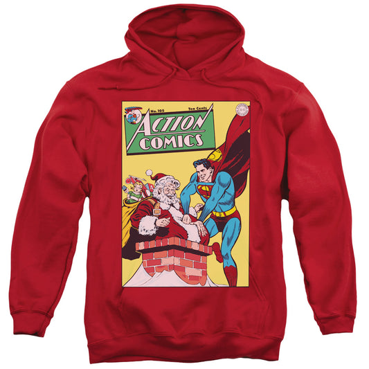 DC Comics Cover No. 105 Mens Hoodie Red