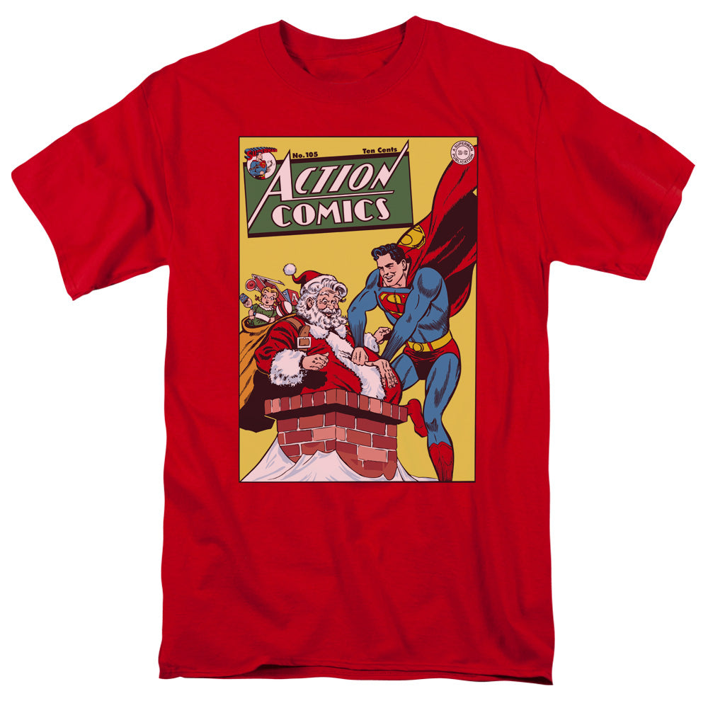 DC Comics Cover No. 105 Mens T Shirt Red
