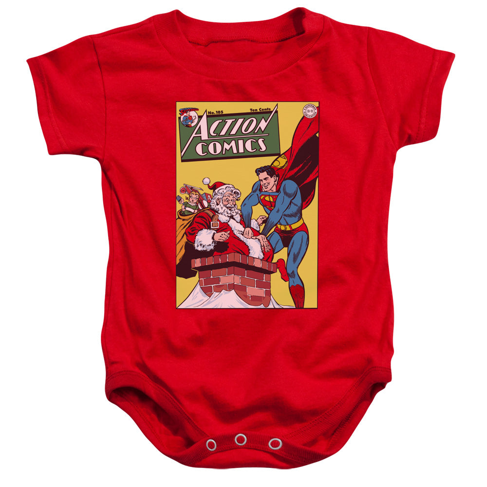 DC Comics Cover No. 105 Infant Baby Snapsuit Red 