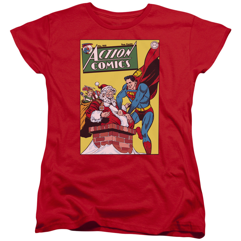 DC Comics Cover No. 105 Womens T Shirt Red
