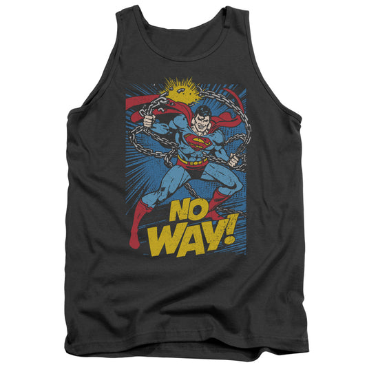 DC Comics No Way Mens Tank Top Shirt Charcoal