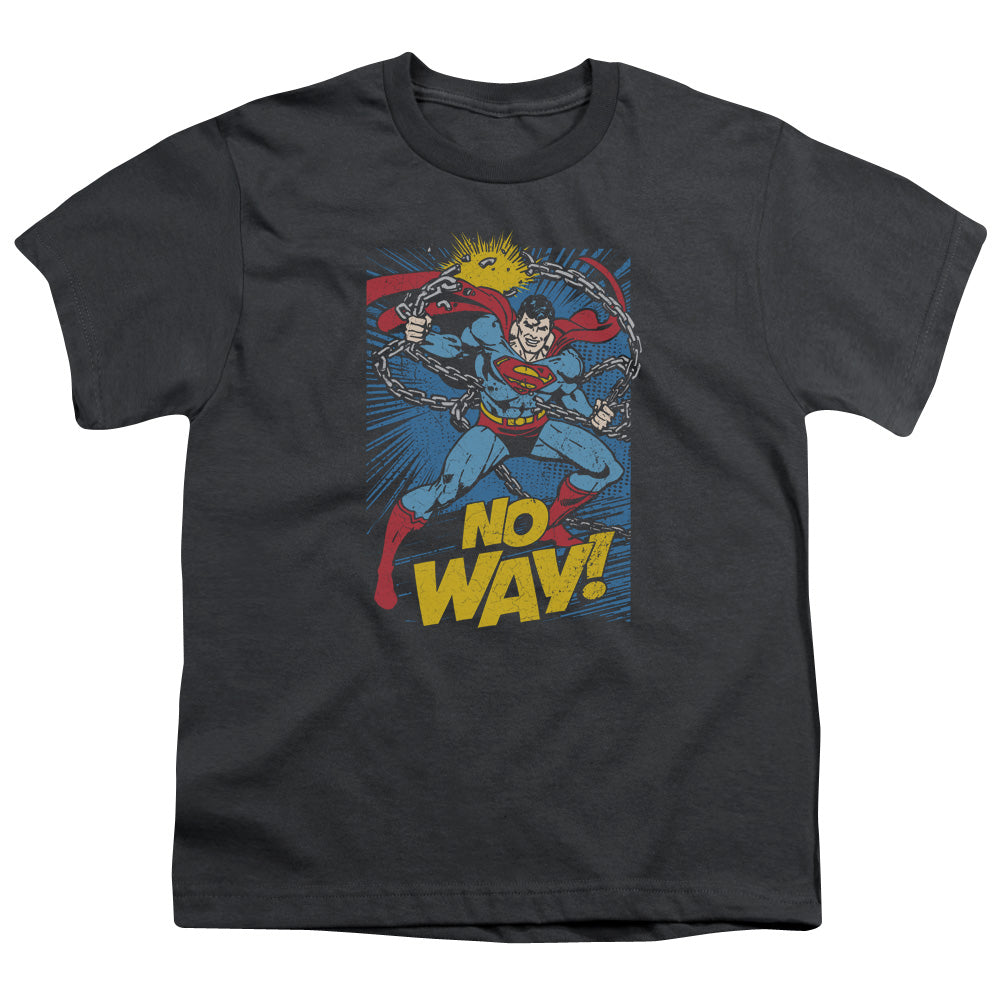 DC Comics No Way Kids Youth T Shirt Charcoal