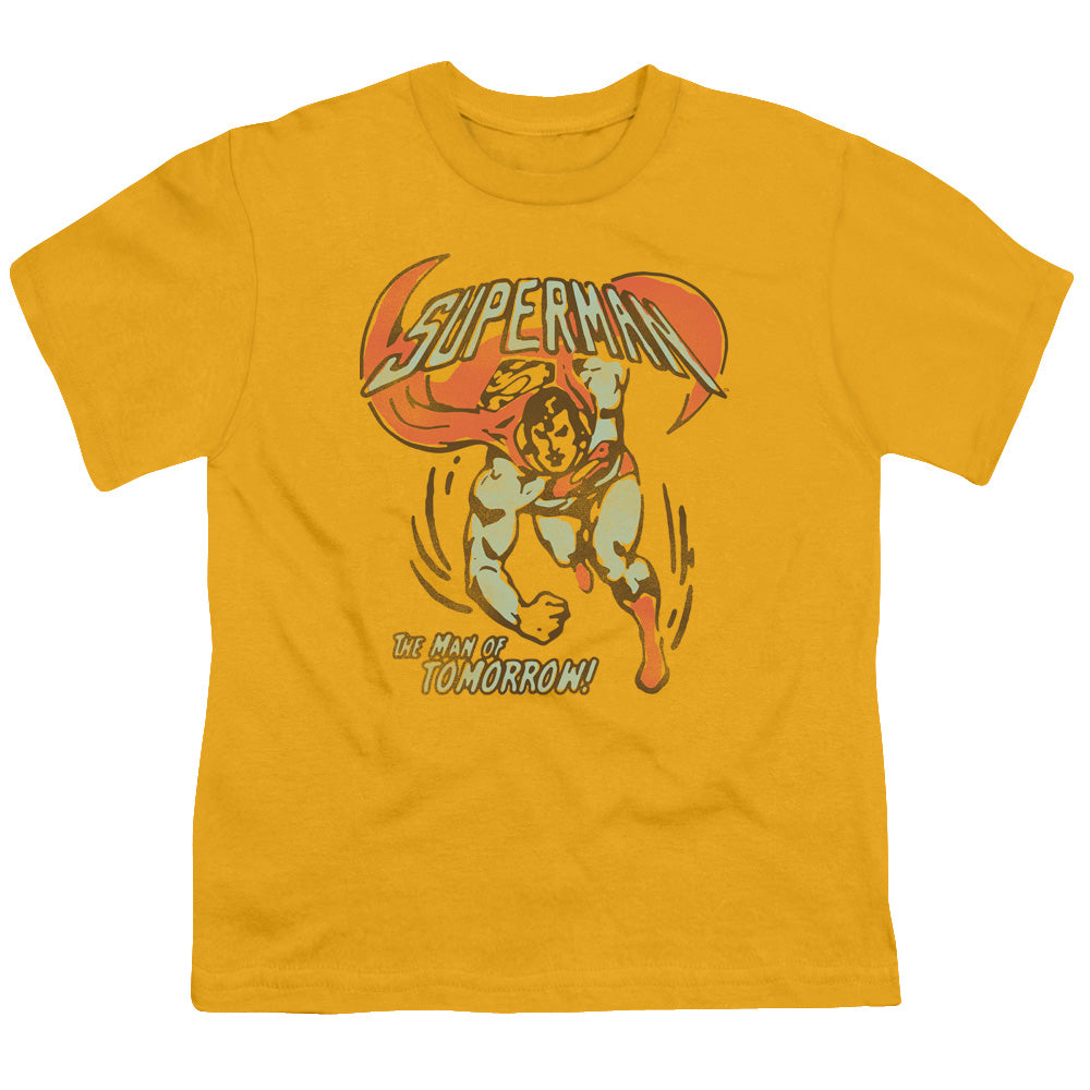 DC Comics Tomorrow Man Kids Youth T Shirt Gold