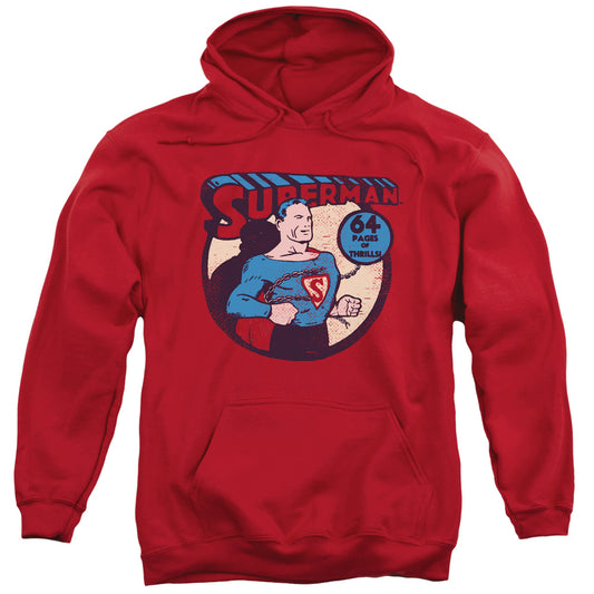 DC Comics Superman 64 Mens Hoodie Red