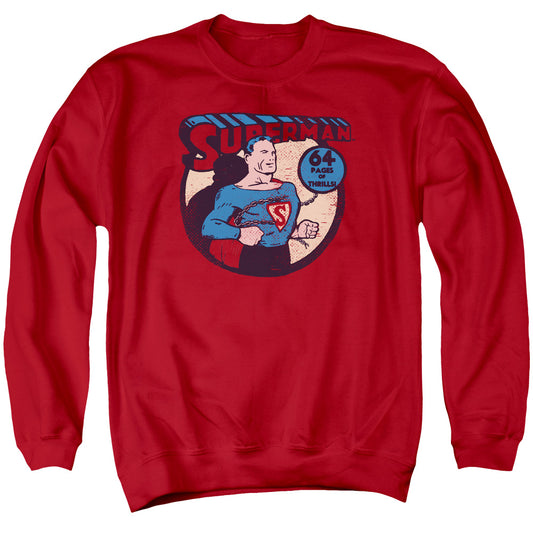 DC Comics Superman 64 Mens Crewneck Sweatshirt Red