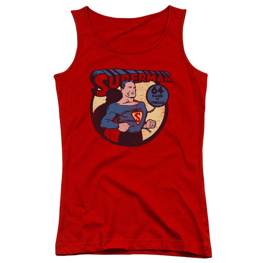 DC Comics Superman 64 Womens Tank Top Shirt Red