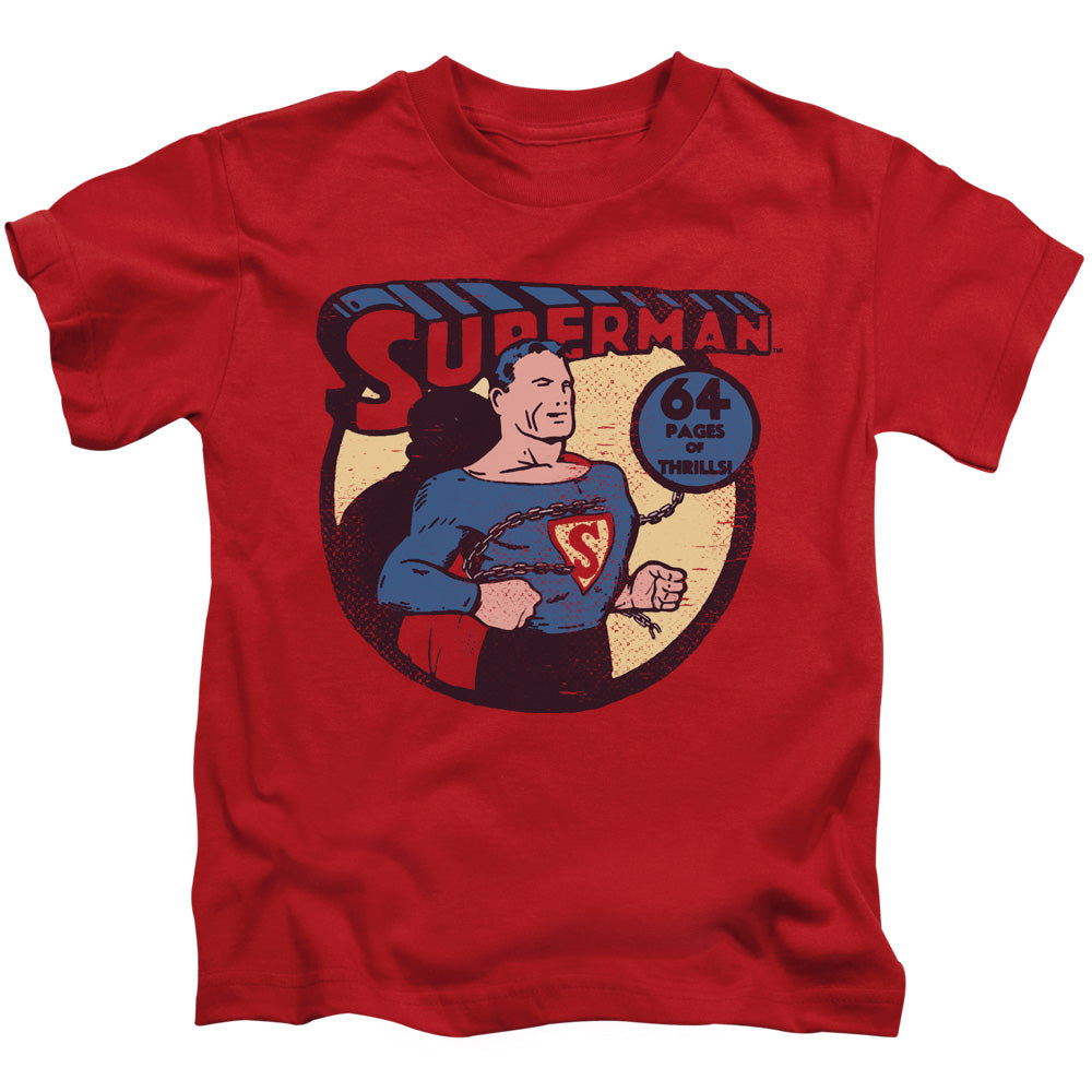 DC Comics Superman 64 Juvenile Kids Youth T Shirt Red 