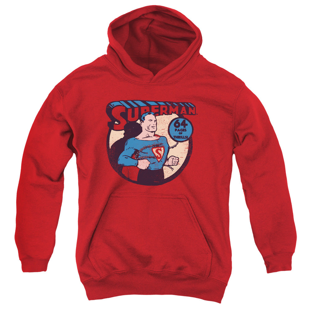 DC Comics Superman 64 Kids Youth Hoodie Red