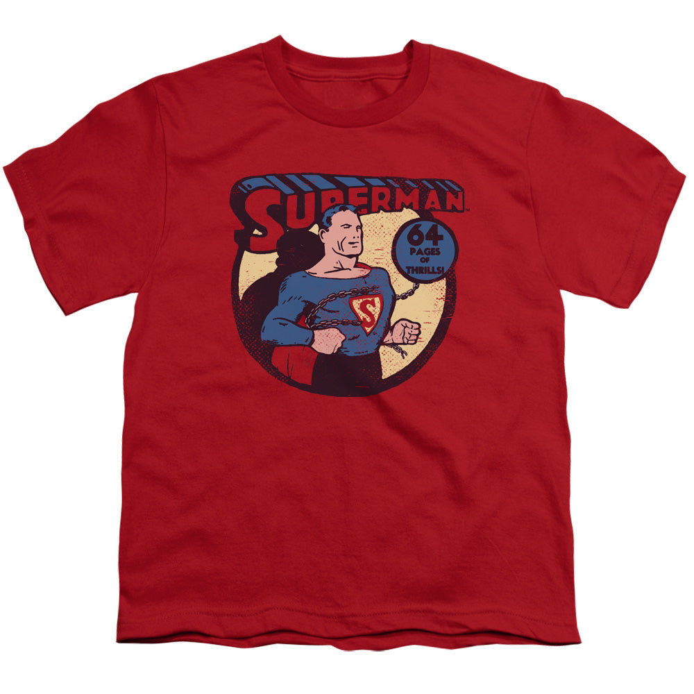 DC Comics Superman 64 Kids Youth T Shirt Red