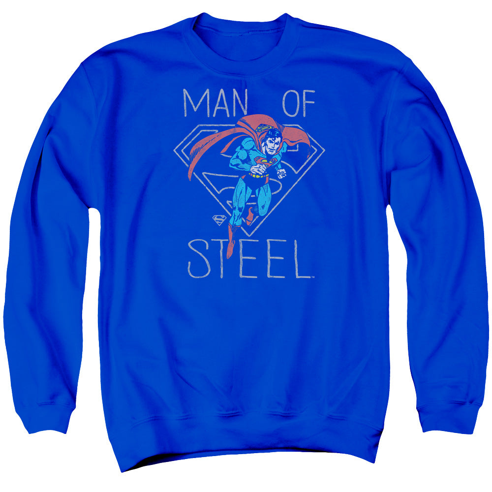 DC Comics Hardened Heart Mens Crewneck Sweatshirt Royal Blue