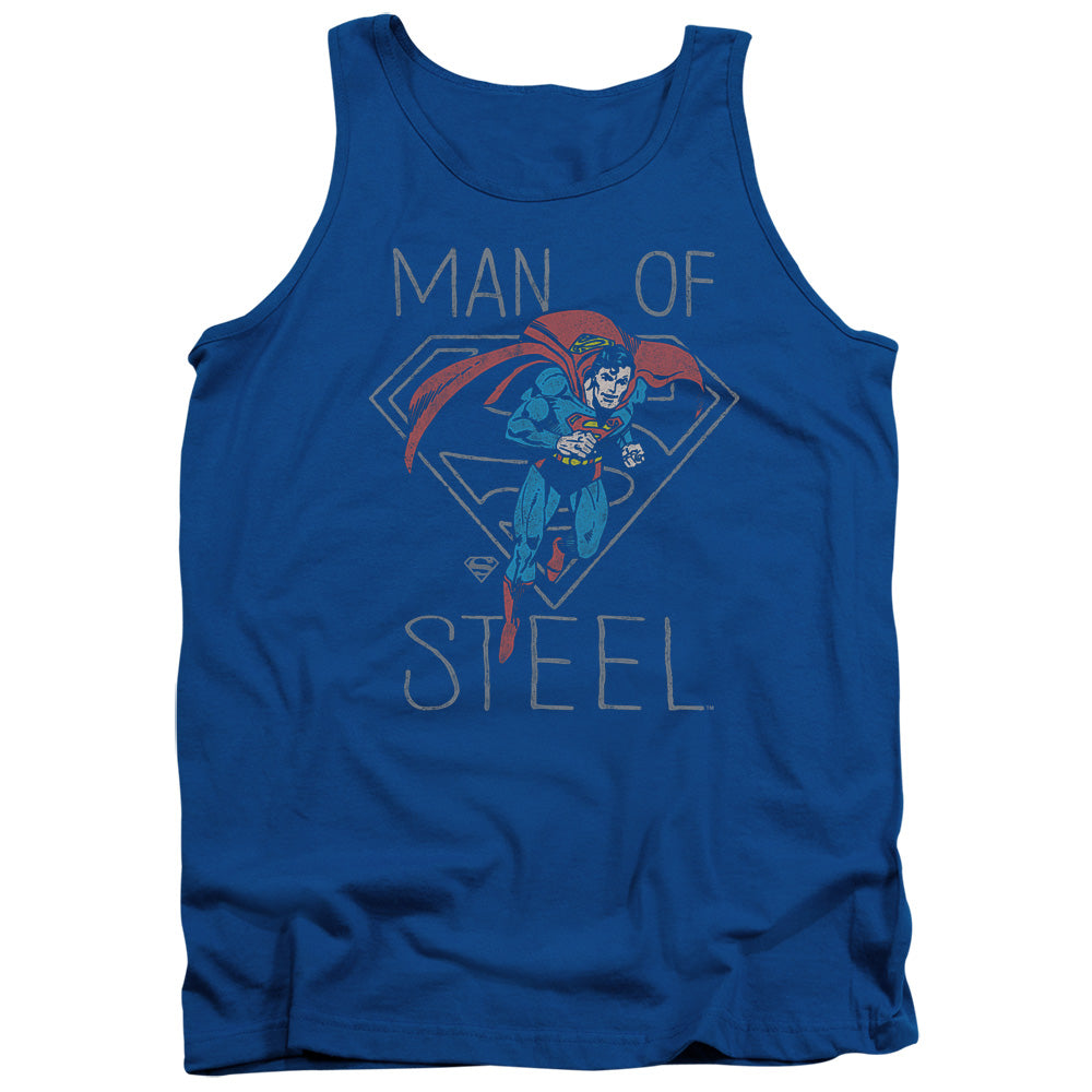 DC Comics Hardened Heart Mens Tank Top Shirt Royal Blue