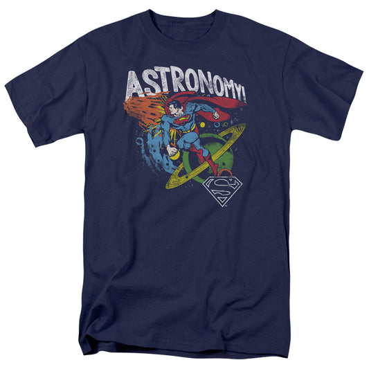DC Comics Astronomy Mens T Shirt Navy Blue